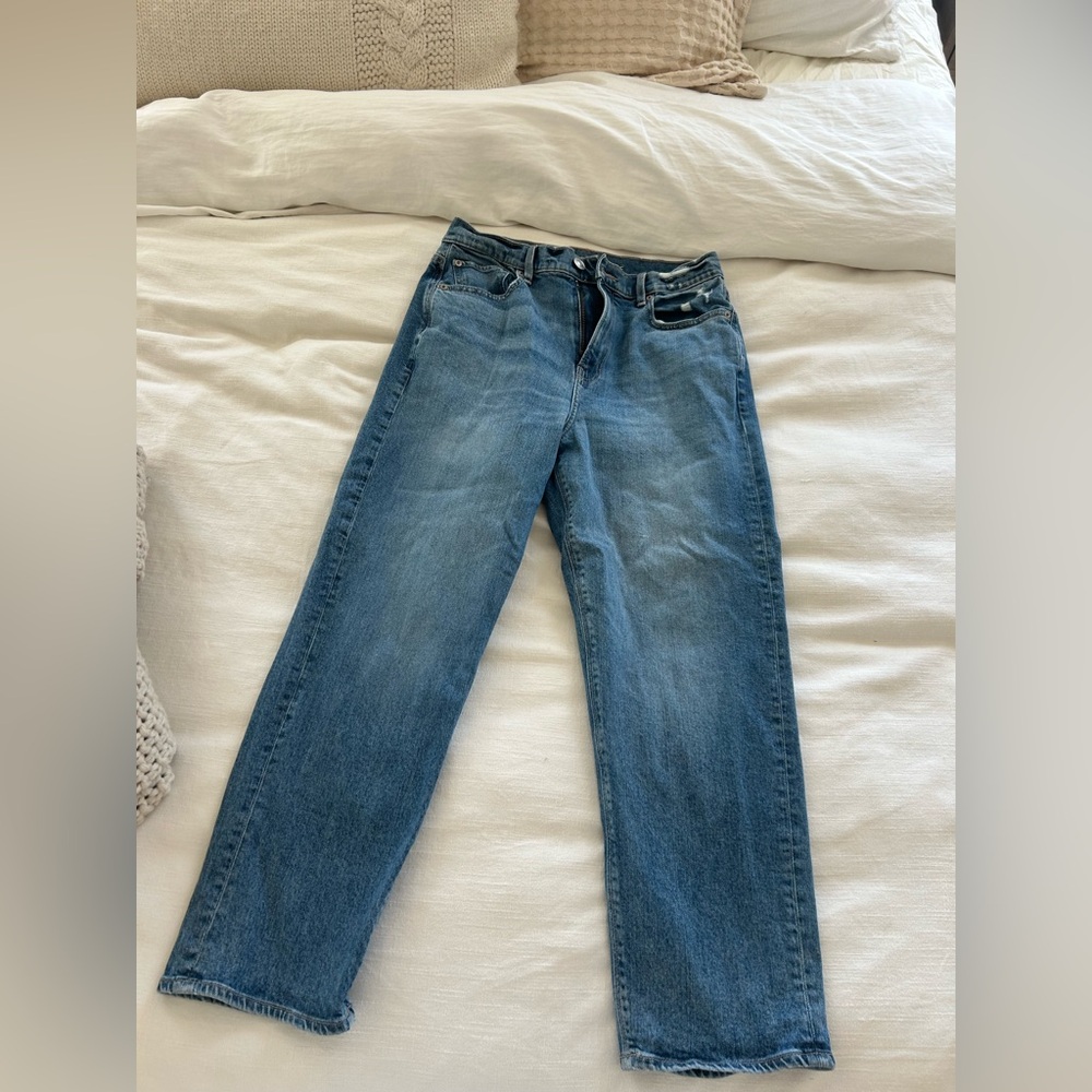 American Eagle Outfitters Light Blue Denim Jeans - Highest Rise 90s Boyfriend